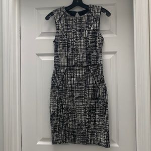 H&M dress black and white